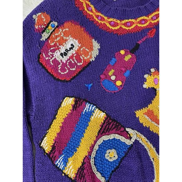 CHAUS Woman vintage novelty pullover long sleeve sweater 2X Volup - Picture 4 of 12